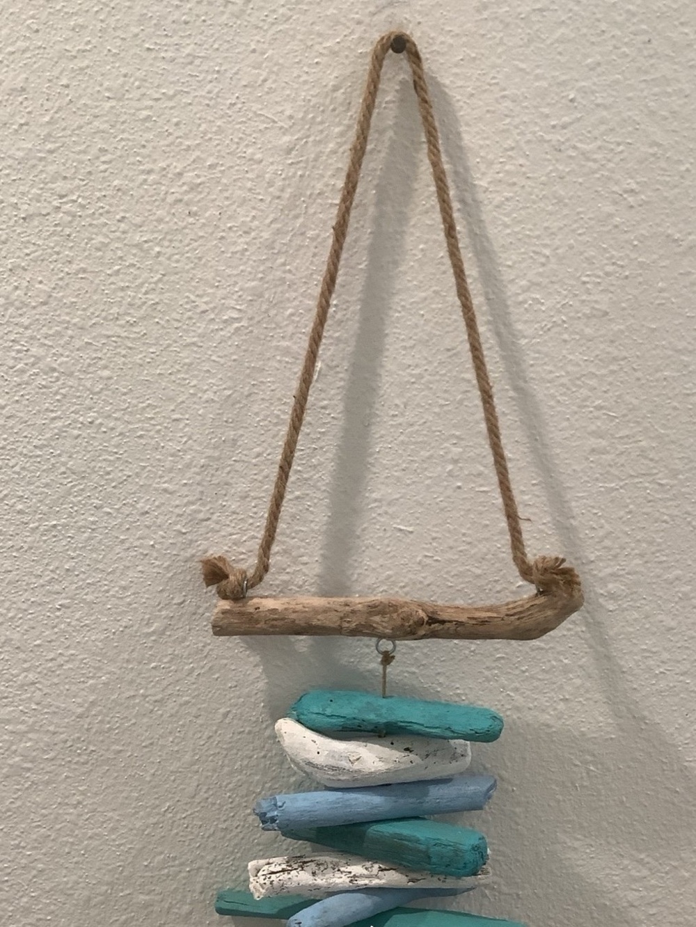 Driftwood Art, Painted Driftwood Mobile, Driftwood Coastal Decor - Picture 2 of 6